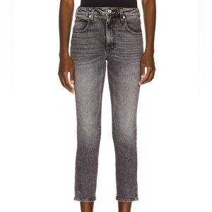 Slvrlake Lou Lou River Moon Cotton Grey Cropped High Rise Jeans EUC Size 27